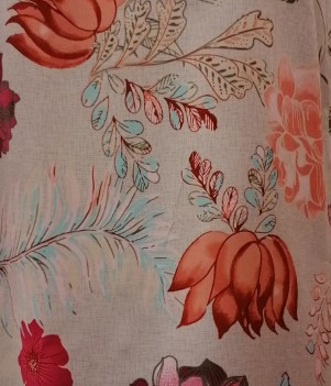 Beige bloemenprint